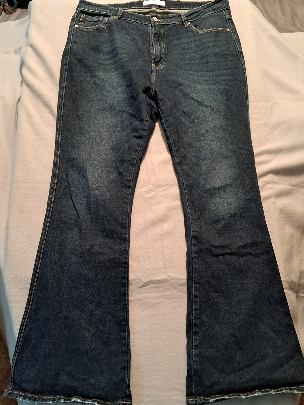 KanCan Dark Indigo Wide-Leg Flare Jeans